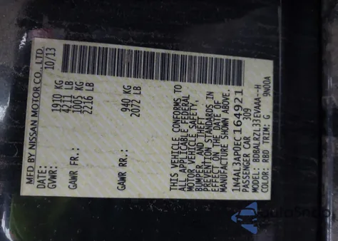 2014 Nissan Altima 2.5 S from USA, damaged, VIN 1N4AL3AP0EC164921